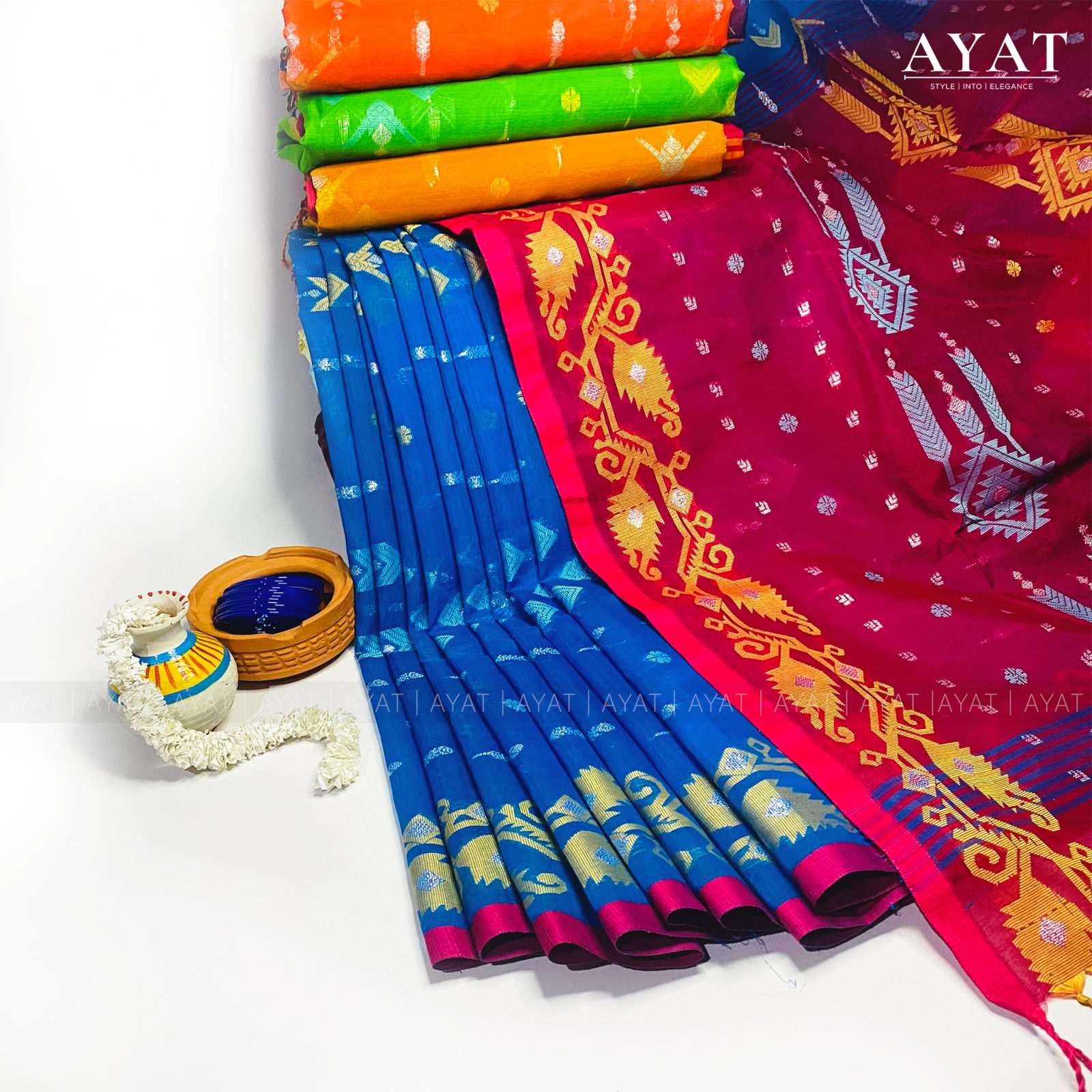 Blue Elegance Suti Saree
