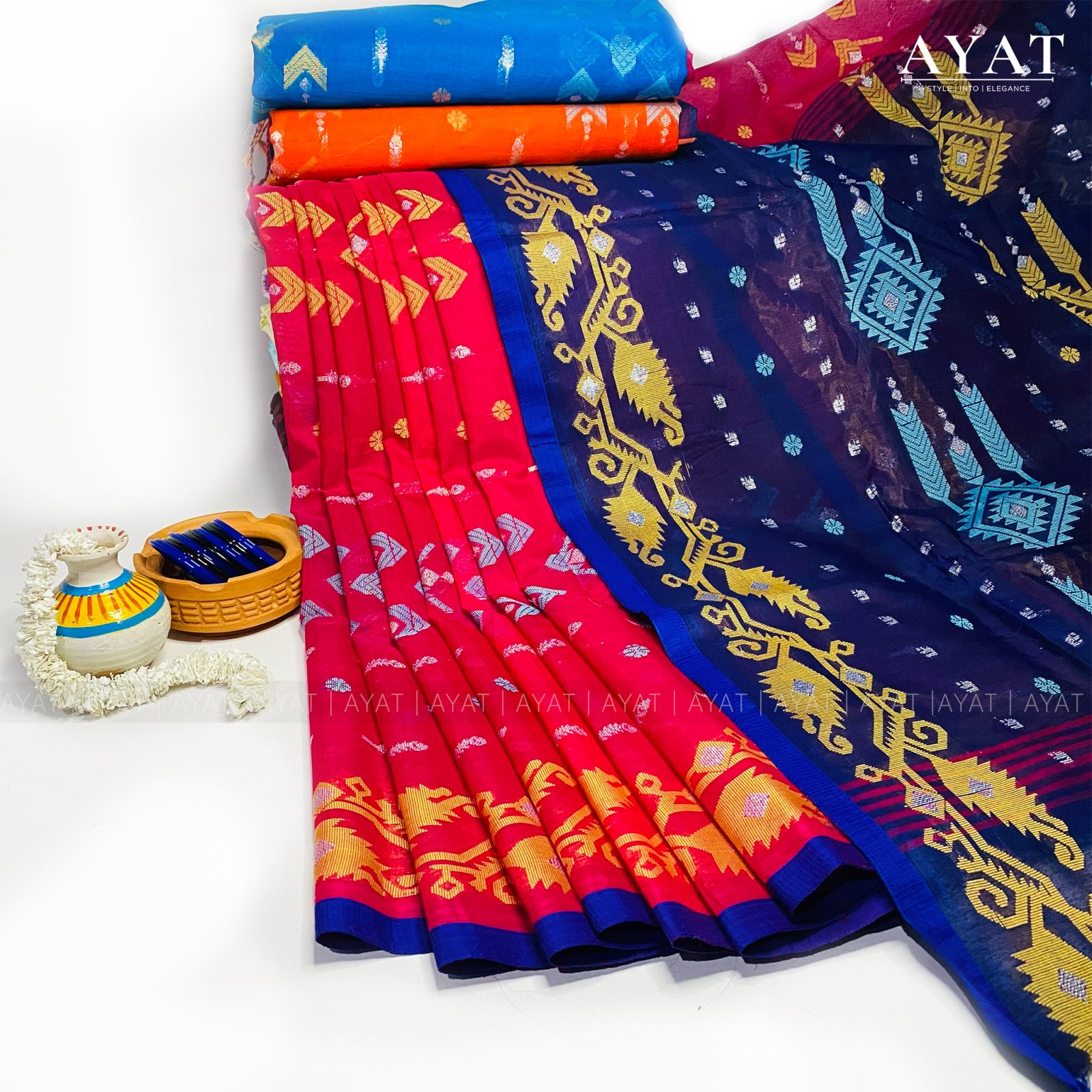 Rani Pink Elegance Suti Saree