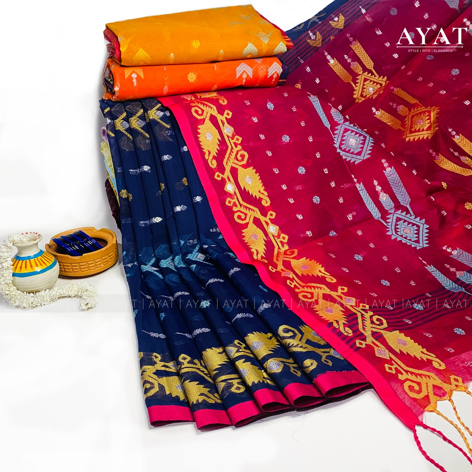 Megenta Elegance Suti Saree