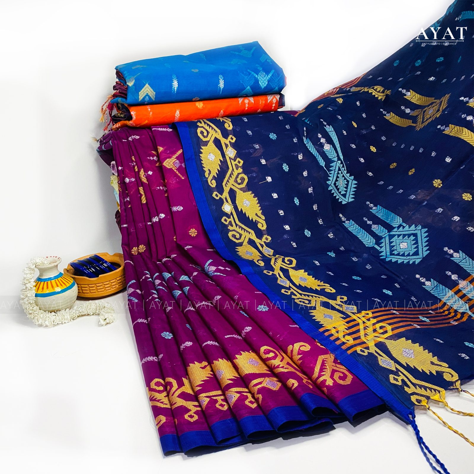 Purple Elegance Suti Saree