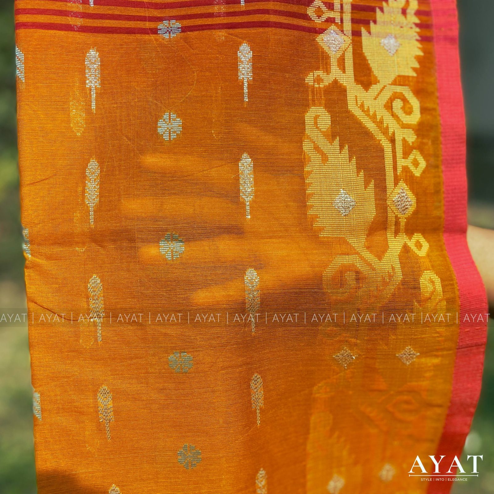 Orange Blue Elegance Suti Saree