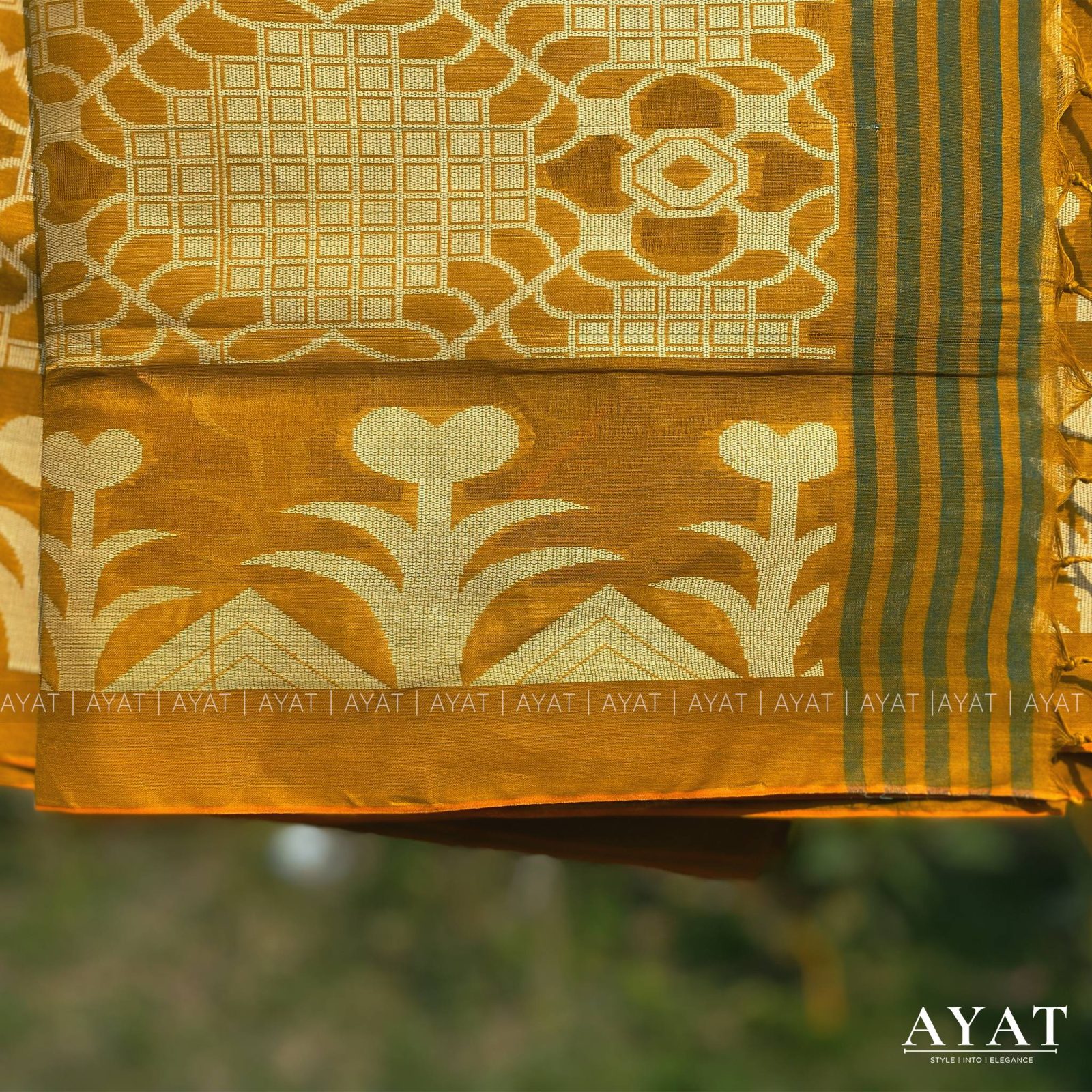 Golden Weave Suti Saree Yellow