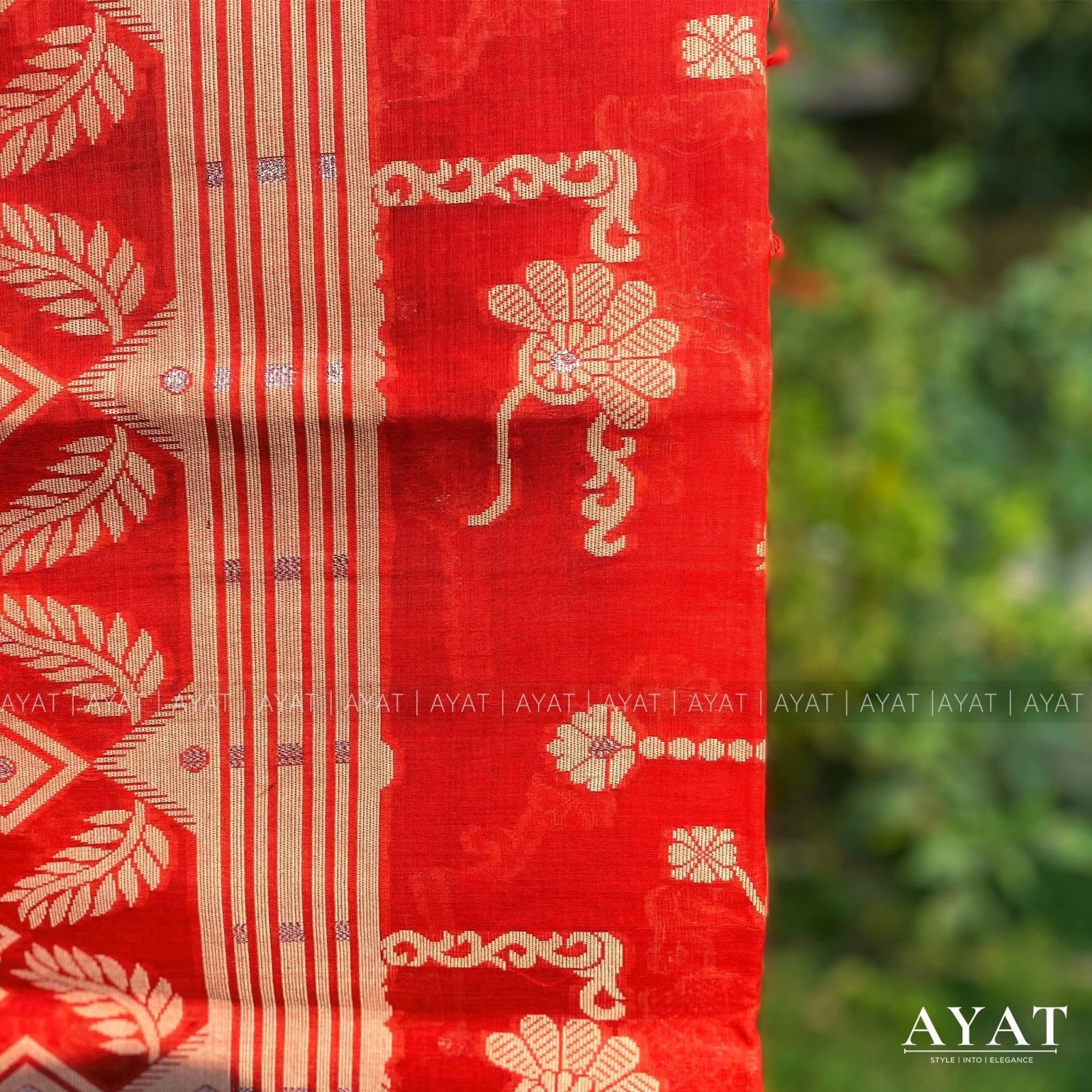 Royal Red Floral Saree