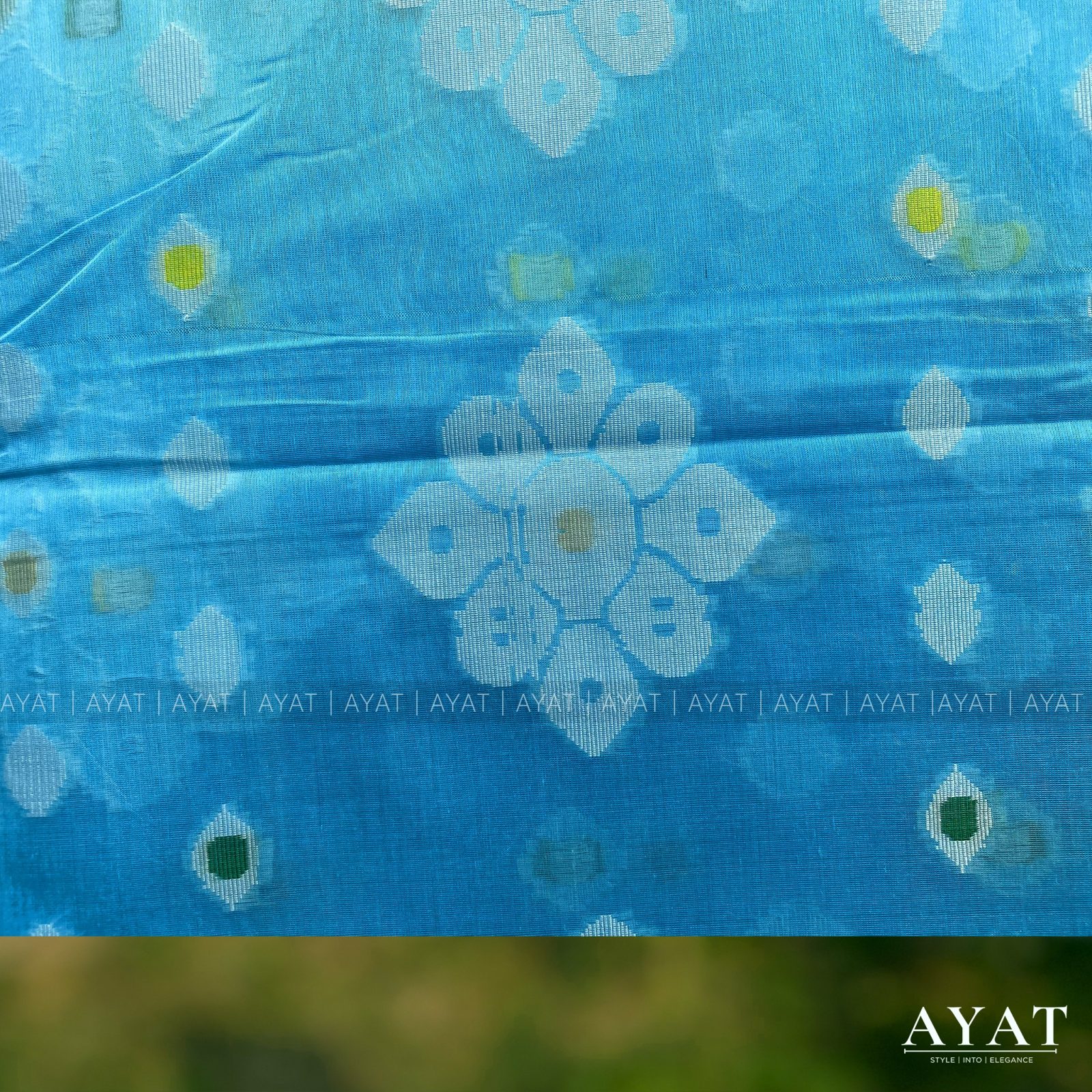 Sky Blue Elegant Jamdani Style Suti Saree